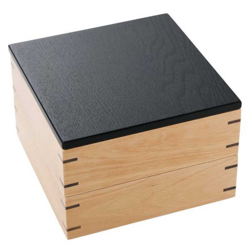 阿瀬真三商店　弥生二段重(黒)　B0404