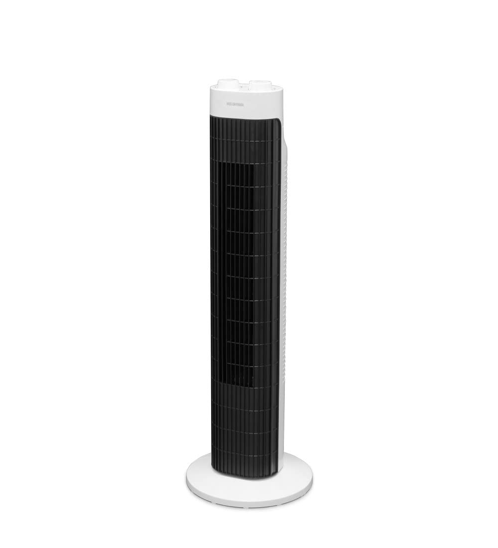 即日発送 【節電対策】 アイリスオーヤマ 扇風機 タワーファン スリム 左右自動首振り パワフル送風 風量3段階 タイマー付き メカ式 ホワイト TWF-M73