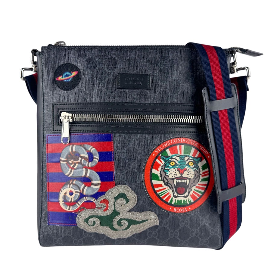 グッチ GUCCI ショルダーバッグ GGスプリームキャンバス ブラック メンズ 474137 z8640