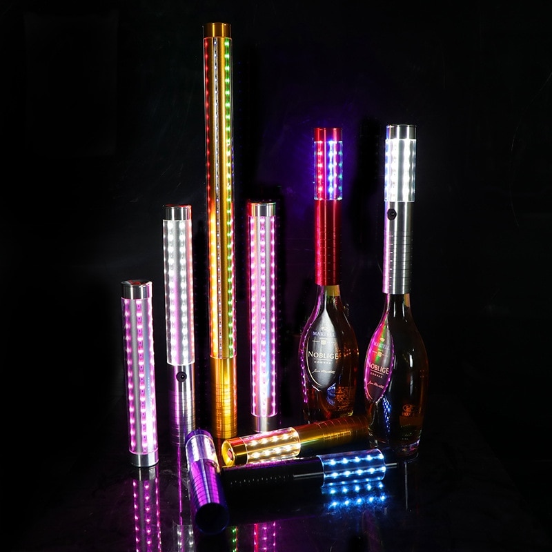 Ledフラッシュスティックバーktvダンスゴードットダンススティック雰囲気ハンドヘルドアルミニウム合金充電フラッシュlight