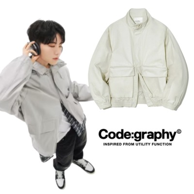 [SEVENTEEN ホシ着用] リッチポケット ユーティリティ ショートジャケット/ジャケット/風よけ/K-POP アイドル ファッション/