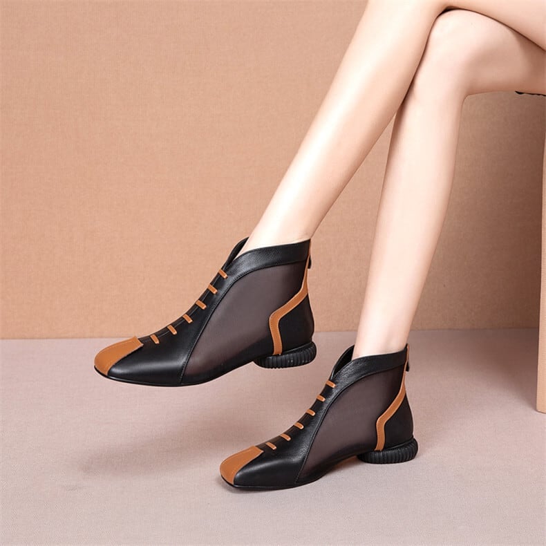 バイカラーブーツ レディースシューズ ヒール l ローヒール ポインテッドトゥ 大人可愛い きれいめ シンプル カジュアル 大人 おしゃれ お洒落 ラフ 個性的 春 夏 10代 20代 30代 レデ