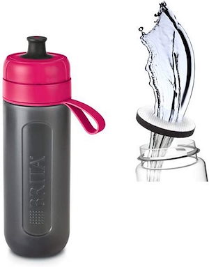 水筒 携帯用 浄水ボトル 600ml アクティブ ピンク マイクロディスクフィルター 2個付【日本正規品】