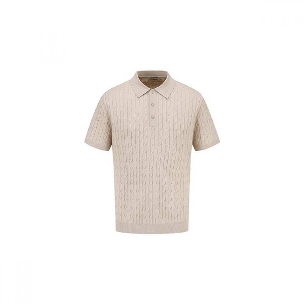 [ジョージア] 男性) ミラクールケーブルショートスリーブティエリー_AEF2ET1102