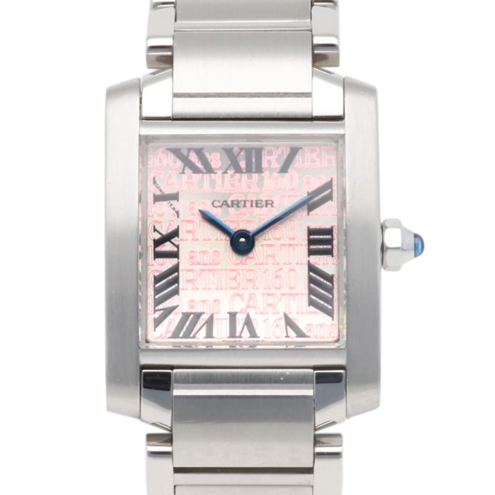カルティエ タンクフランセーズ SM 腕時計 ステンレススチール 2384 クオーツ 1年保証 CARTIER 中古 美品