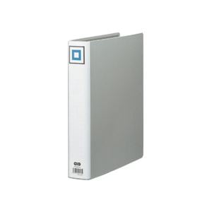 （まとめ） TANOSEE 両開きパイプ式ファイルV A4タテ 400枚収容 背幅55mm シルバー 1セット（10冊） (×2セット)