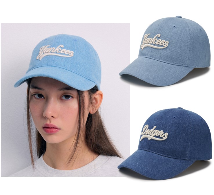 カルシブ レタリング デニム アンストラクチャーボールキャップ