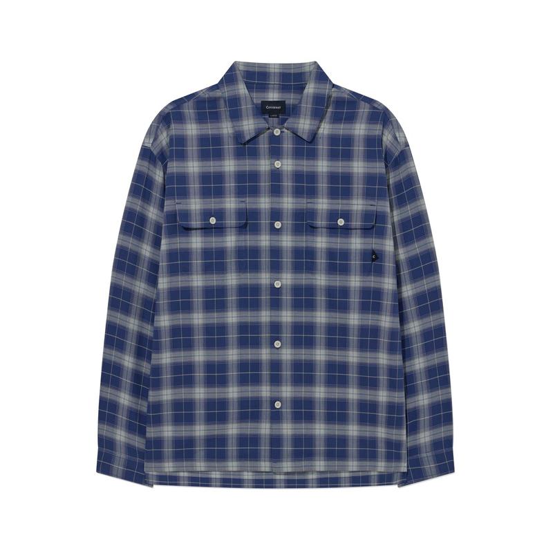 オンブレチェックシャツ ネイビー CO2601SH22NA