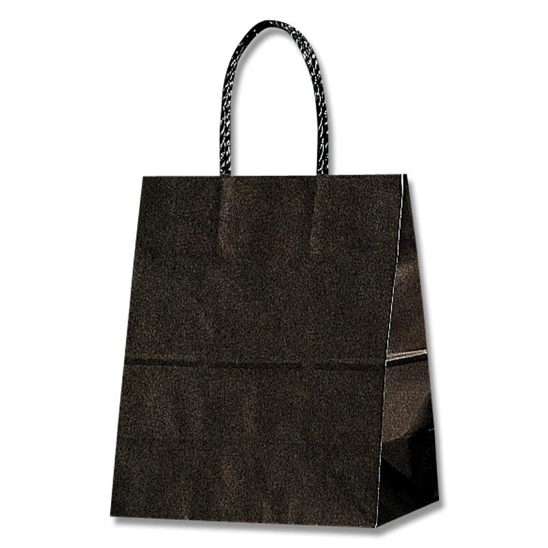 （まとめ買い）シモジマ HEIKO 手提げ紙袋 スムースバッグ 22-12 黒無地 25枚 幅220xマチ120x高265mm 003156191 [x3セット]