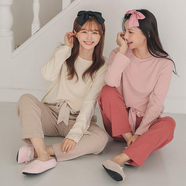 ウッディピーチ起毛女性パジャマ冬ホームウェアパジャマ上下セット