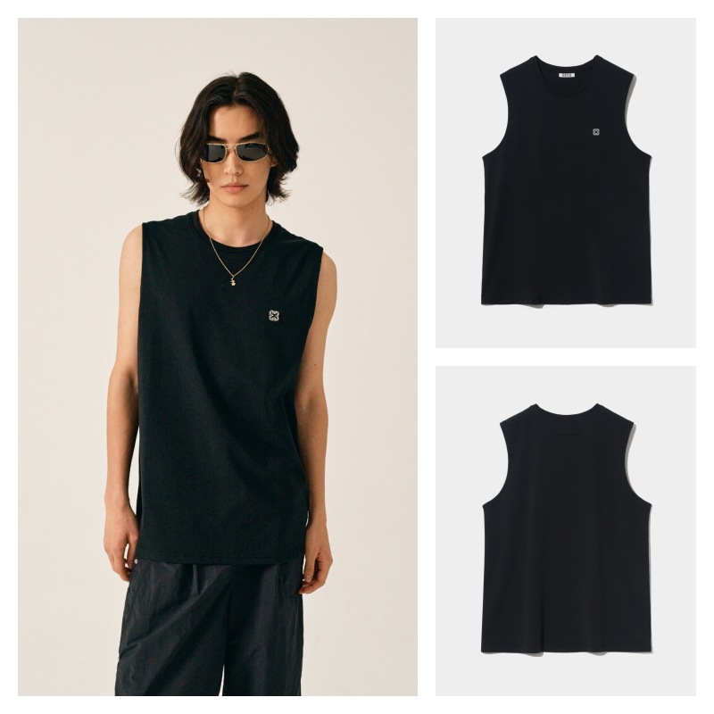 【SATUR】送料関税込 All Day Crew Neck Layered Sleeveless Top SATUR】送料関税込 All Day Crew Neck Layered Sleeveless Top