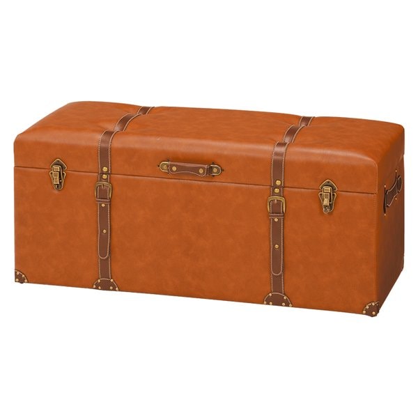 チェスターシリーズ 収納スツール(ライトブラウン) MC-6002LBR