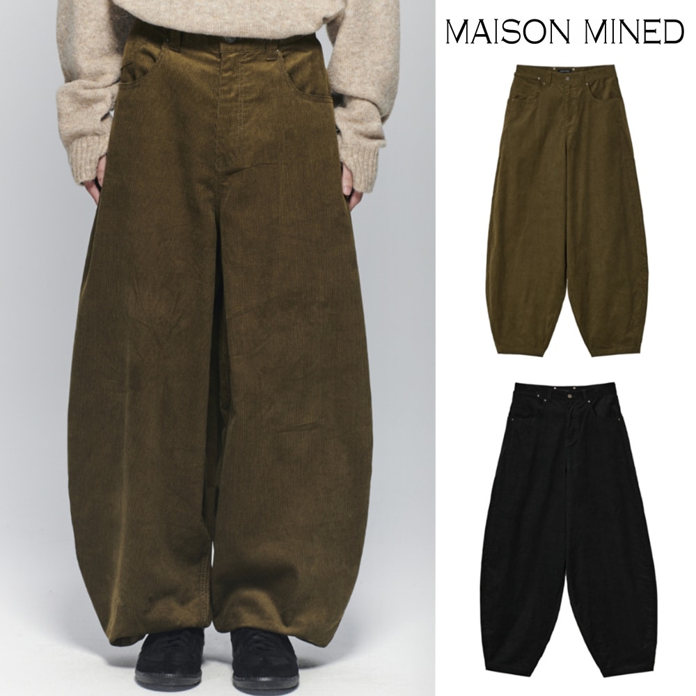 【MAISON MINED】 POT BAGGY CORDUROY PANTS