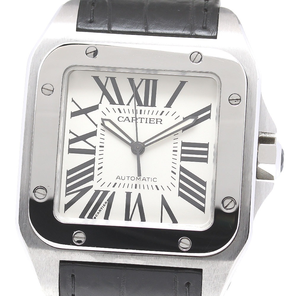 カルティエ CARTIER W20073X8 サントス100 LM 自動巻き メンズ 良品 _835490【中古】
