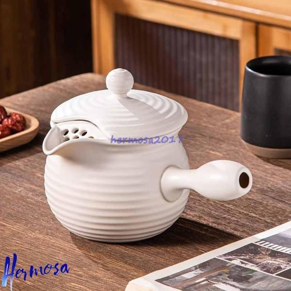 新製品スペシャル 陶のやかん サイドハンドル ガス用 土鍋 耐熱 直火 ガス キッチン用品 湯沸かし 均一加熱 広口 大容量 茶器 ガス対応 かわいい 04 価格が下がりました