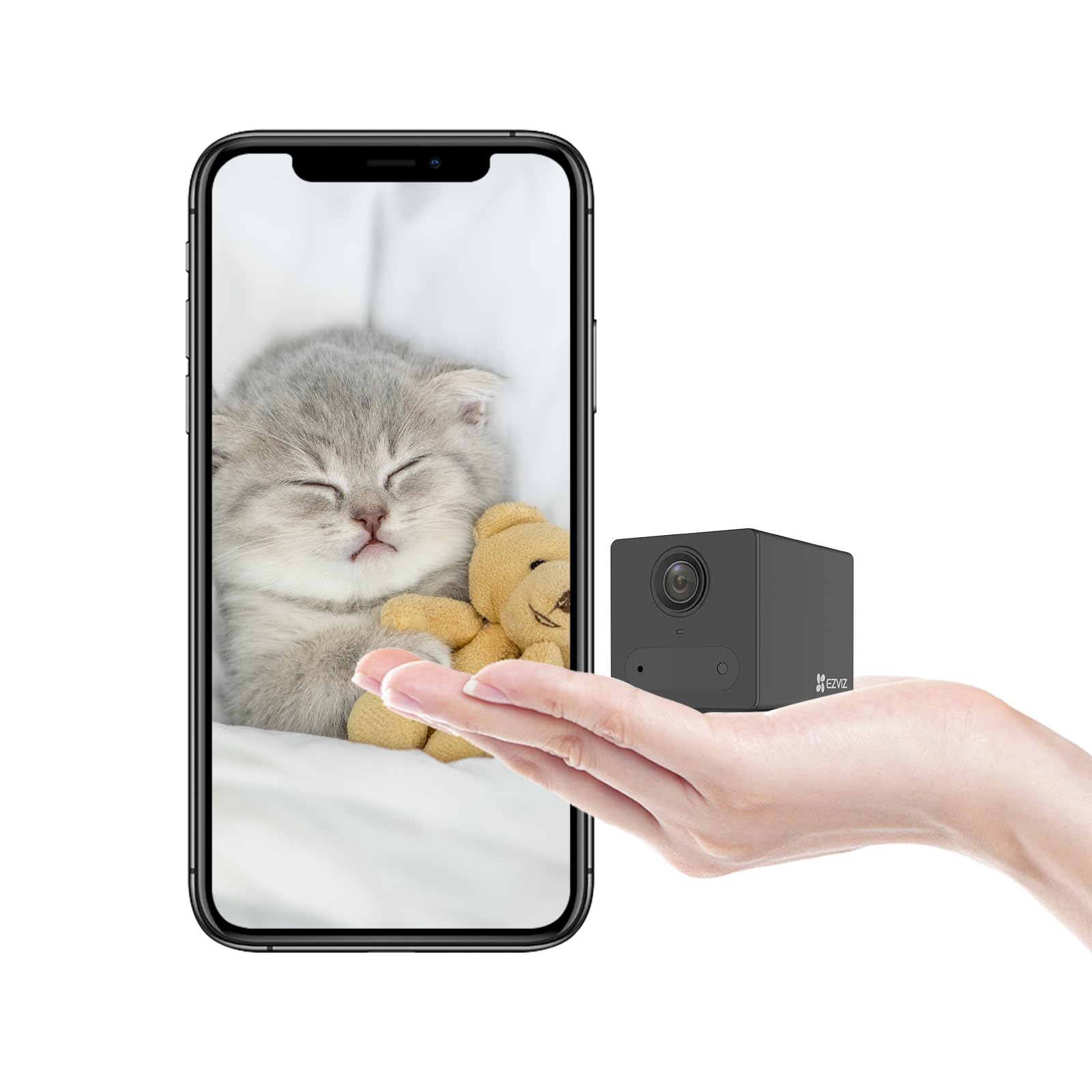 EZVIZ 防犯カメラ 室内 見守りカメラ 工事不要 バッテリーカメラ ワイヤレス WiFi 充電式 1080P フルHD 監視カメラ IR暗視 電池式 スマート人体運動検知 双方向通話 2,000m
