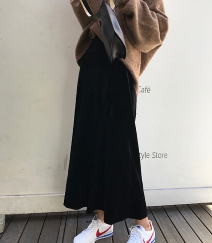 スカート デート モテアイテム フレアスカート ロング丈 ウエストゴム 可愛い きれいめ 上品 おしゃれ かっこいい 可愛い ラブリー キュート ガーリー クール モード系 セクシー