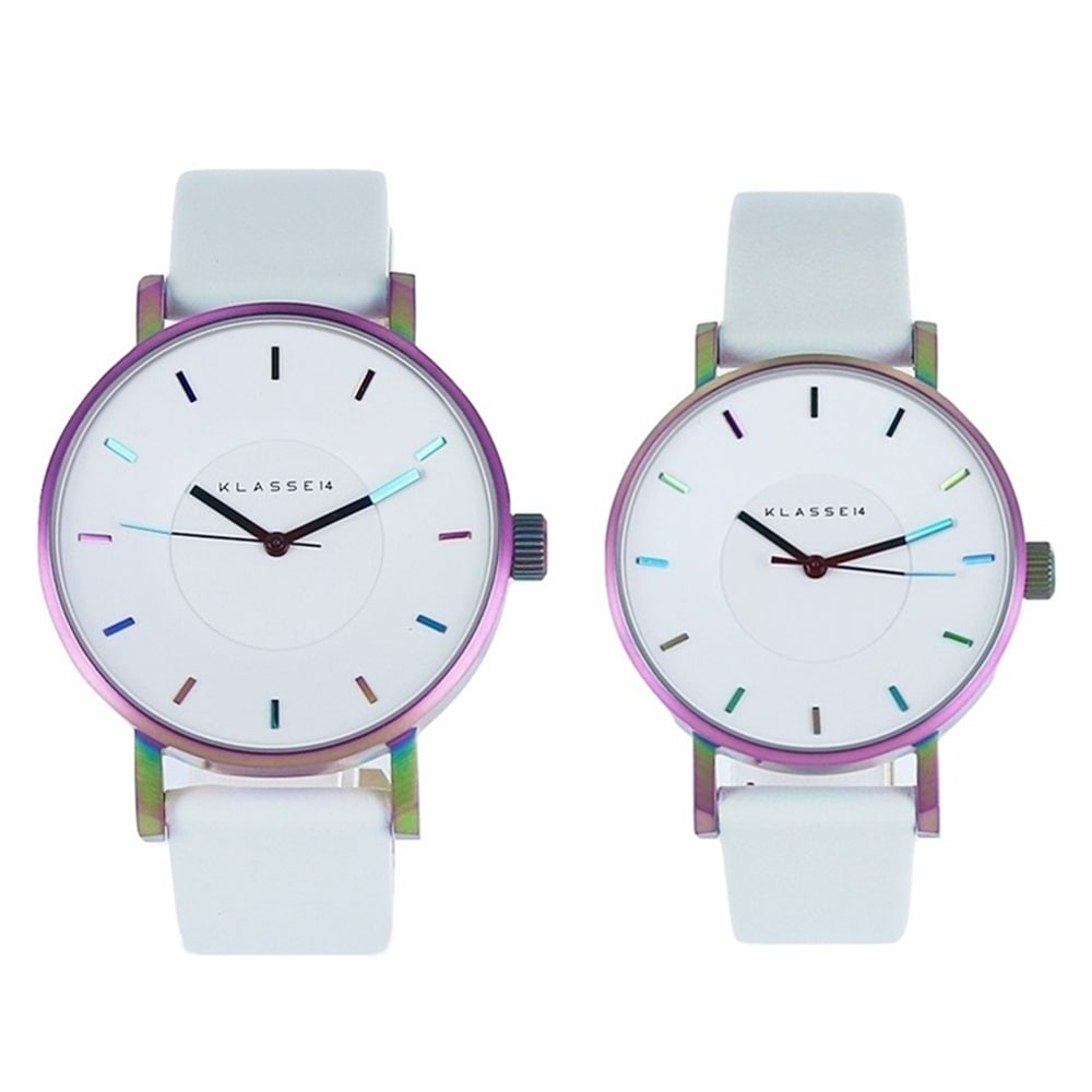 KLASSE14 クラス14 時計 メンズ レディース 腕時計 手表 Volare ヴォラーレ レインボー ホワイト最高級レザー VO16TI003MVO16TI003W カップル 男女 ペアセット
