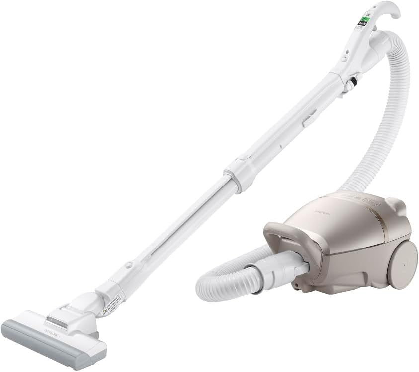 日立 掃除機 かるパック 紙パック式クリーナー CV-KP300M N ライトゴールド 日本製 強力パワー630W 軽量 小型ボディ