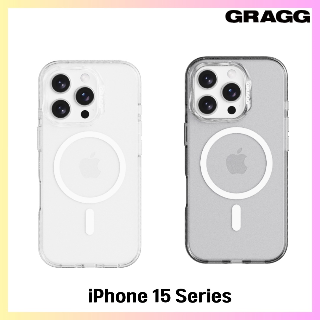 [GRAGG] NEW! MAGSAFE LAYERS FRAME CASE 2 COLORS + FREE OMAKE 韓国 iPhoneケース 15 SERIES
