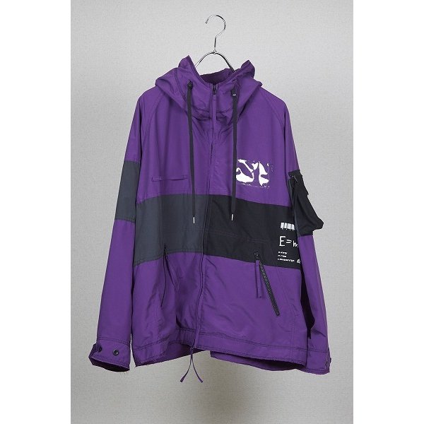 HUMIS　ヒューミス　ケミカルラグランスリーブブルゾン　パープル　Mサイズ