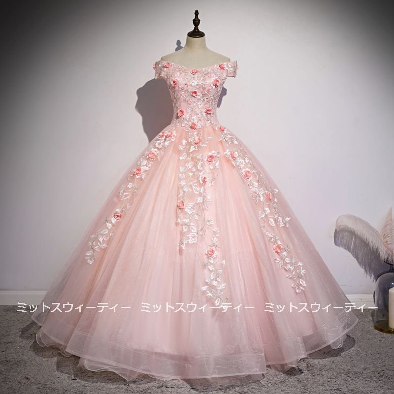 カラードレス 花 フラワードレス 結婚式 花嫁 ウエディングドレス 演奏会 ロング 披露宴 パーティ