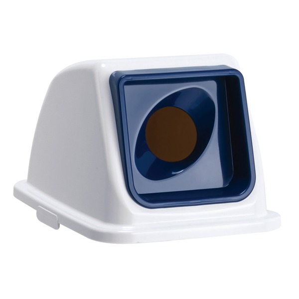 エコ分別カラーペール W65 フタ 紺 丸穴 あきかん （本体別売り）