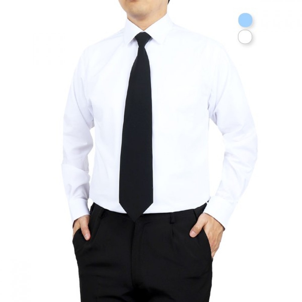 (ノーブルジーンズ) F メンズ無地長袖シャツメンズスーツ Yシャツカジュアル南部長袖ドレスシャツ