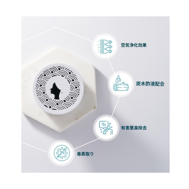 固体型 室内消臭剤 クリーンコットン 5つ 空気浄化 バスルーム キッチン 匂い除去