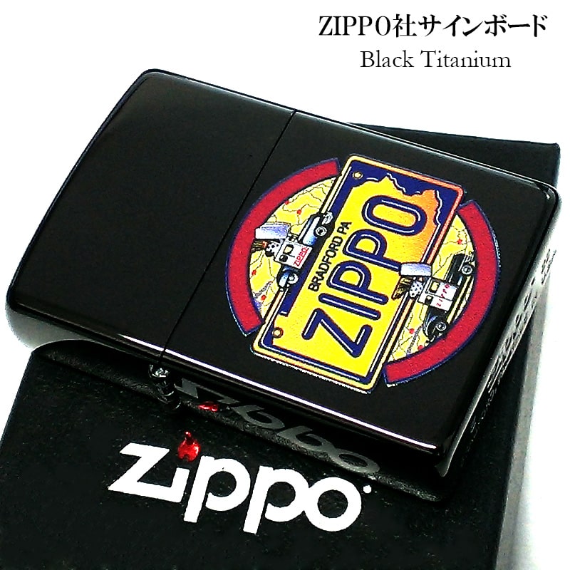 ZIPPO ライター ブラック チタンコーティング サインボード かっこいい ジッポカー 黒 鏡面 おしゃれ メンズ プレゼント ギフト 7,992円