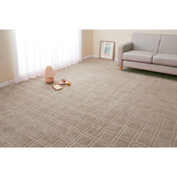 600098630 抗菌防臭加工の平織カーペット シオン 江戸間3帖 176261 グレー メーカー直送