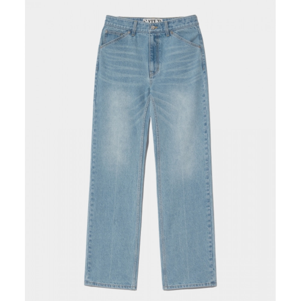 SATUR クラシックチェルシーデニムパンツライトウォッシュブルー