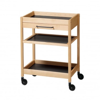 弘益(KOEKI) UTILITY トーレ 木製ワゴン 引き出し付 ナチュラル リバーシブル棚板 TORE3HNA
