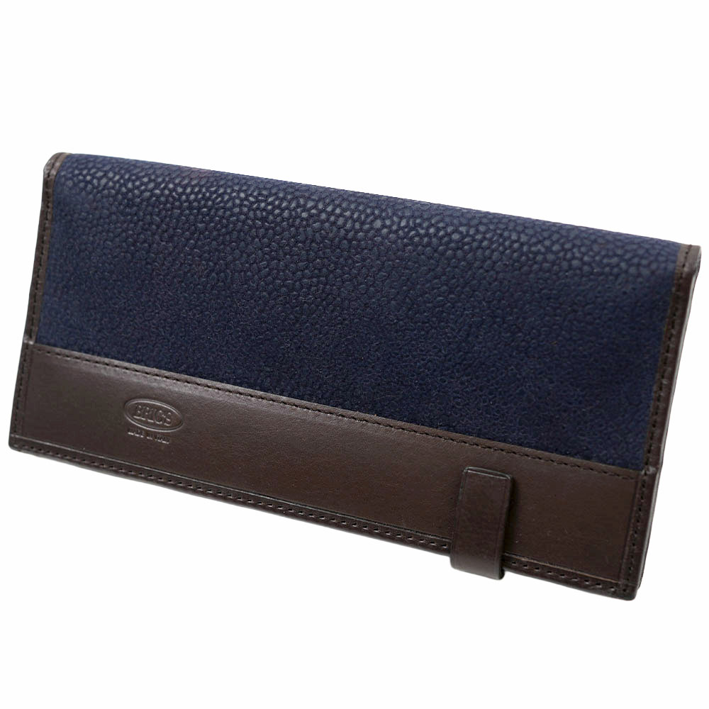 BRIC S MILANO ブリックス 長財布 二つ折り ネイビー ブラウン BHF08944-602