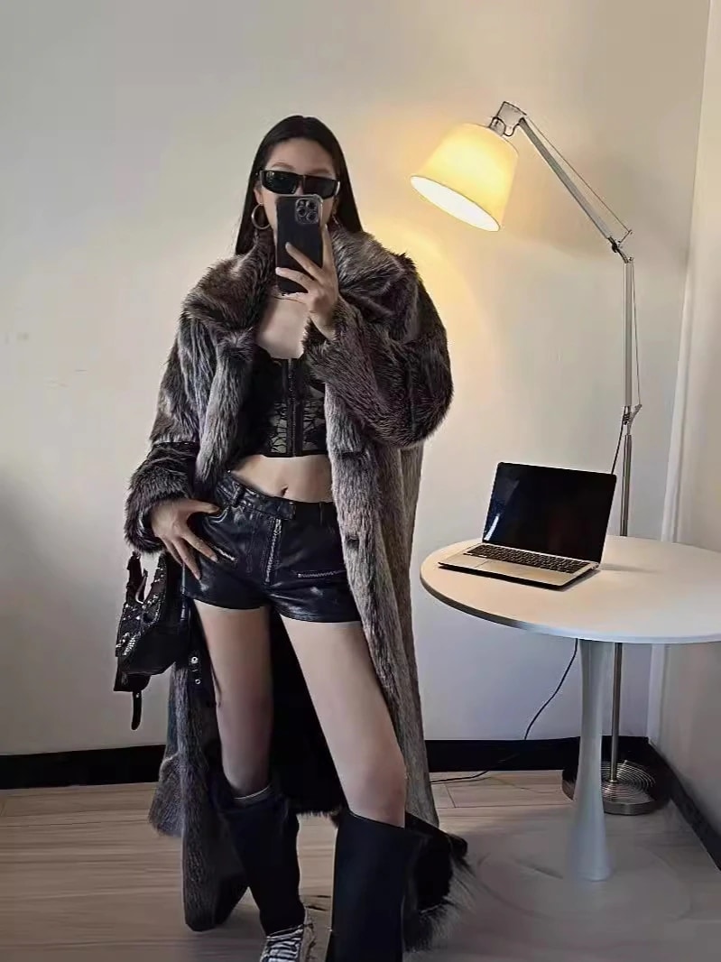 欧美風 秋冬 マキシ ファーコート ロングコート 人工フリース 秋冬 ボア 華やか暖かい 保温 レディース コート アウター ぬいぐるみ ジャケット