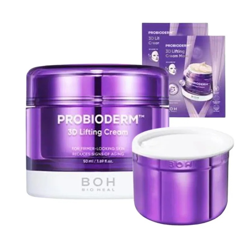 Boh プロバイオダム3dリフティングクリーム50ml+リフィル50ml+マスク2枚 / 韓国コスメ オリーブヤング 人気 タンタンクリーム 乾燥肌 保湿 弾力 クリーム