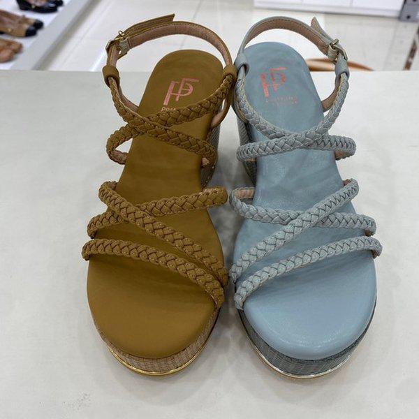 女性用トンスプウェッジヒールサンダル PFEMDS673675CABL HFPP4A GN_GN