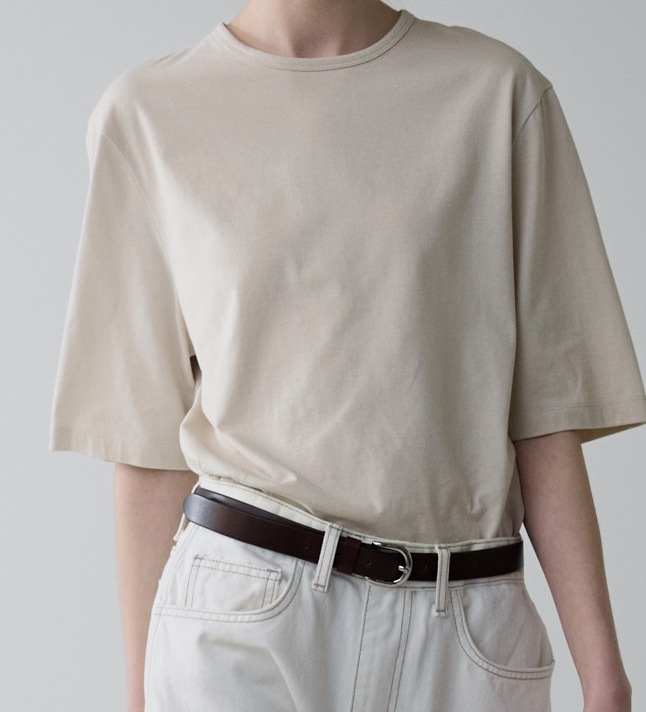 ファサードパターン Cotton Regular T-shirt Cream