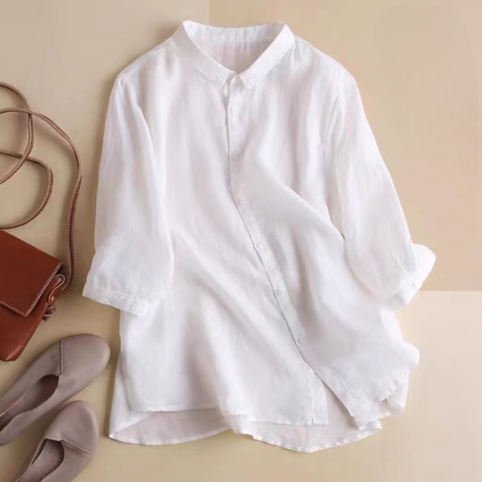 レディース シャツ ブラウス 襟付き 角襟 フェミニン ストリート シフォン 前開き ボタン かわいい 大人可愛い きれいめ シンプル 上品 おしゃれ レトロ こなれ感 ガーリー 抜け感 ラブリー