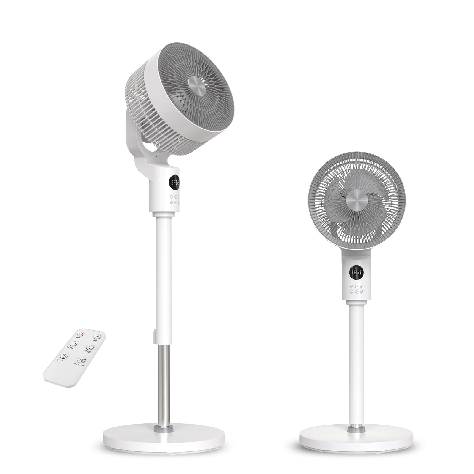 サーキュレーター DCモーター【2025革新強化版 静音強風 猛暑対策】扇風機 兼用 風量6段階調節 12時間タイマー付き 静音 せんぷうき 360度全自動首振り リモコン付き さーきゅれーたー 省エ