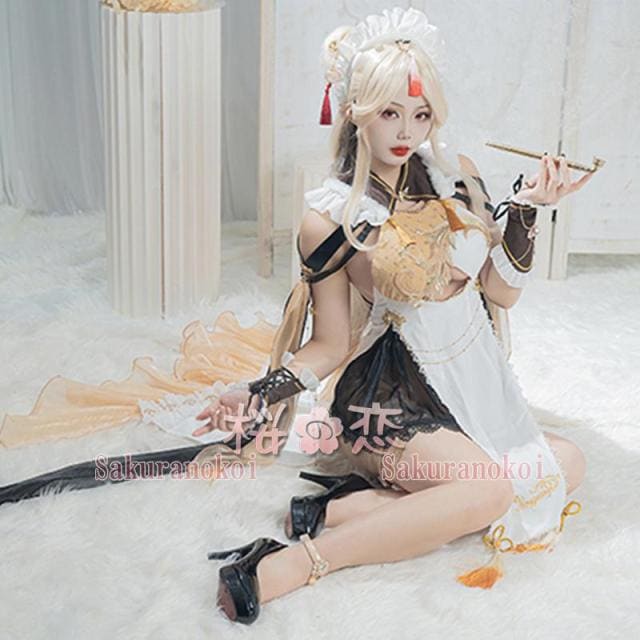 原神 げんしん genshin 凝光 ぎょうこう メイド コスプレ 衣装 cosplay イベント パーティー コスチューム 変装 仮装 uw1640