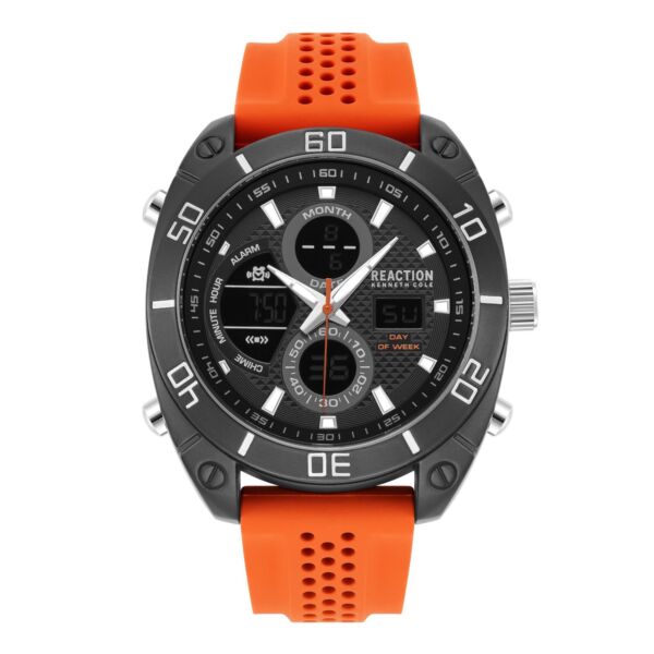 最も ケネス・コールReaction Mens Analog Digital Watch Silicone