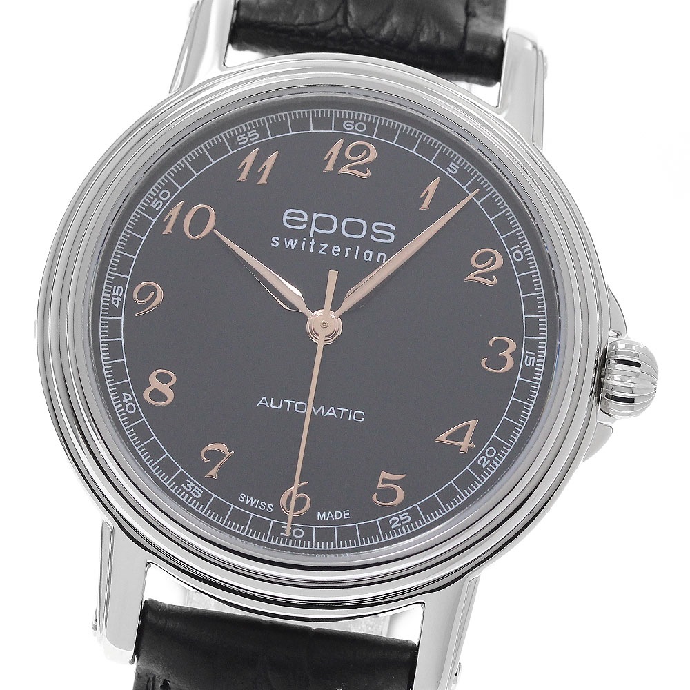 エポス EPOS 3336ABK エボケーション 自動巻き メンズ 美品 保証書付き_959940【中古】