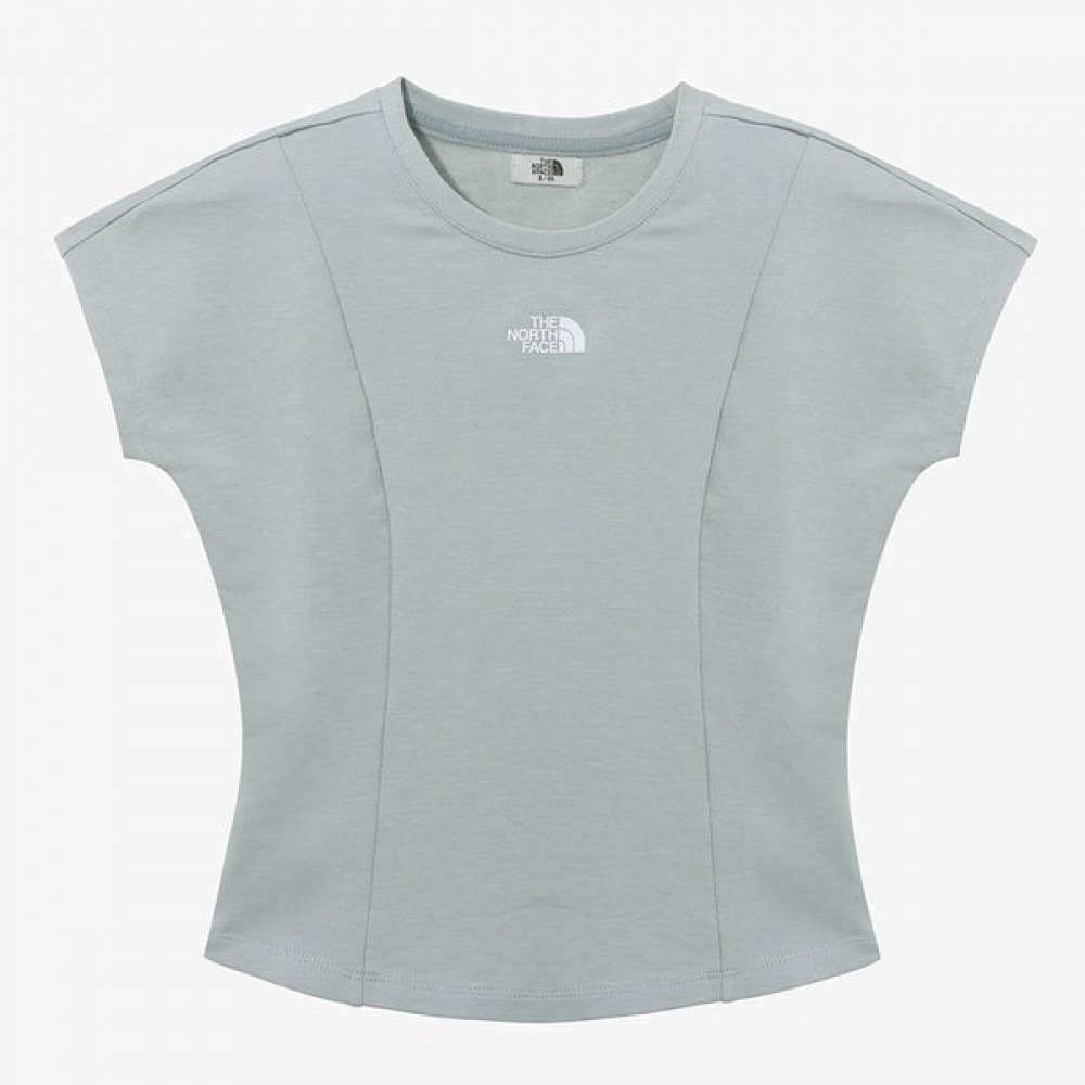 ノースフェイス ホワイトラベル レディース デルフィ 半袖 ラウンドティー COOL GRAY NT7UR30M