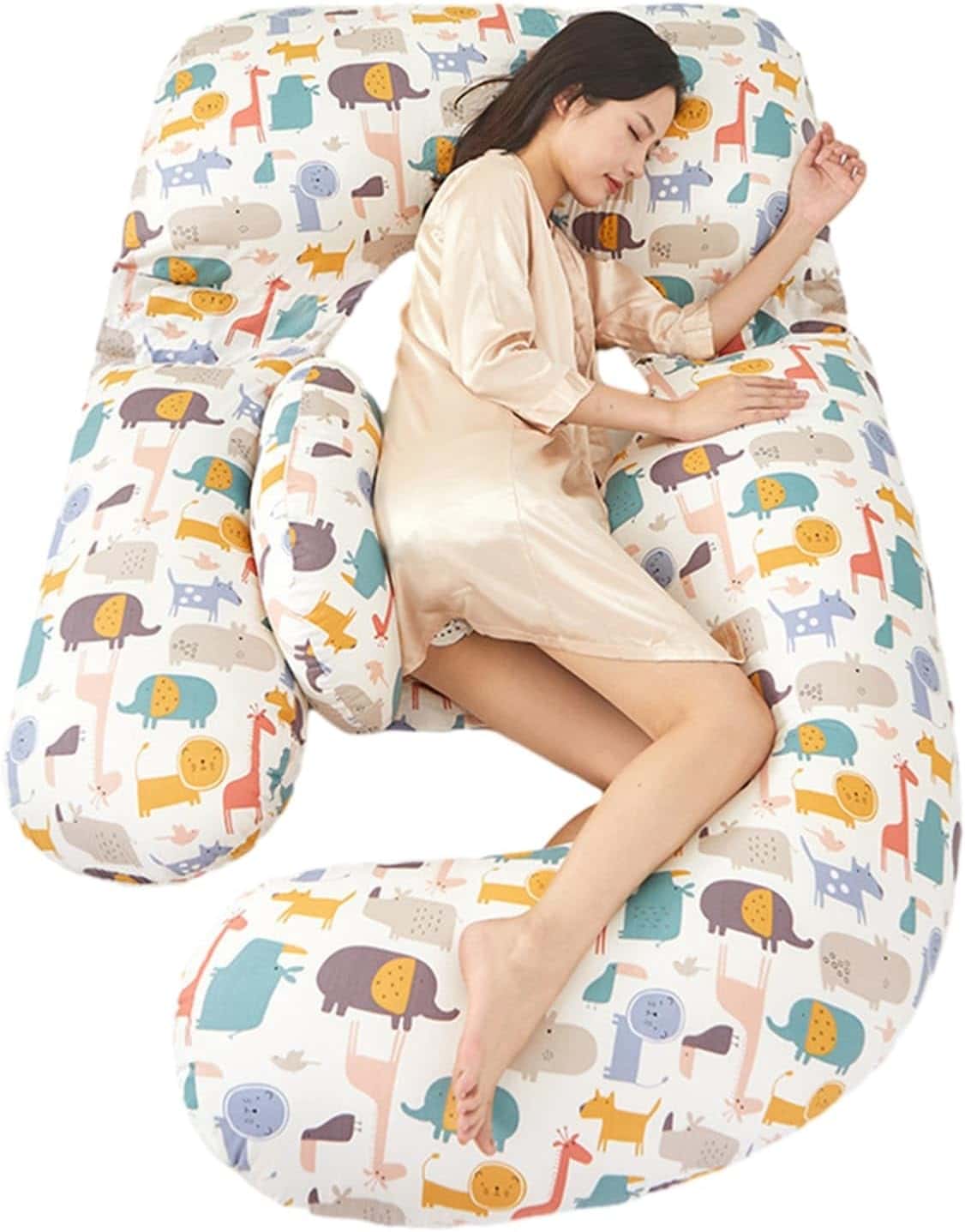 マタニティクッション 授乳枕 U型大きい枕 妊婦 腹部サポート 横向き寝 高反発 ベッド落ち防止 うつぶせ枕 背もたれクッション 快眠グッズ 多機能枕