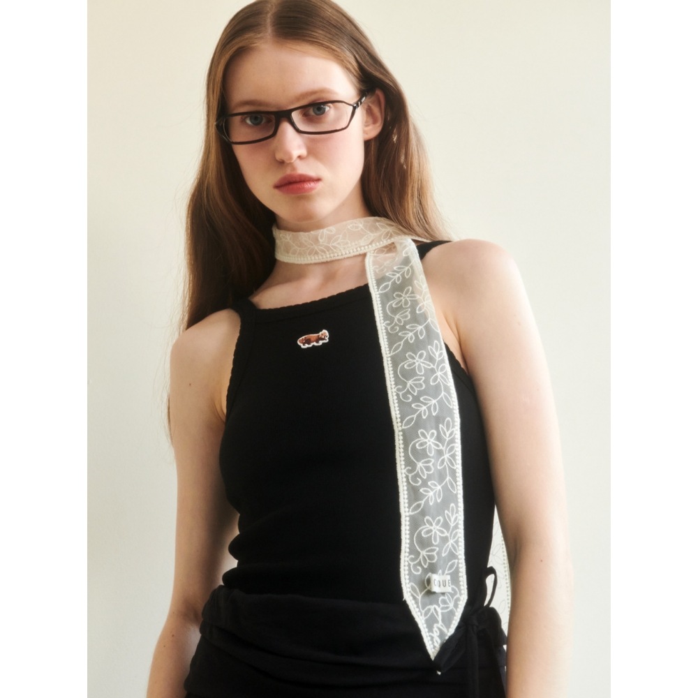 コケットスタジオベビーレッサーパンダソリッドタンクトップブラック