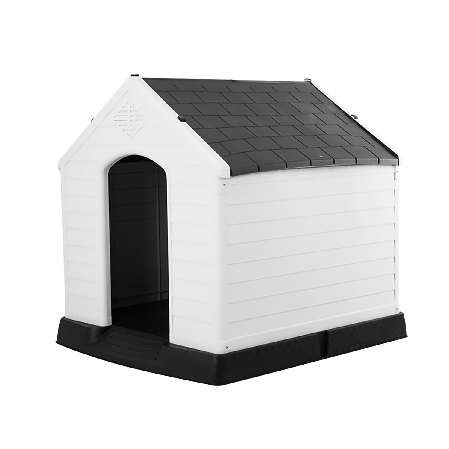 犬小屋 ペットハウス 犬 ハウス プラスチック ドッグハウス 犬舎 犬小屋 屋内 屋外 小型犬 中型犬 大型犬 天窓付き ドア付き 防雨 換気 軽量 全天候型 オールシーズン 洗える サビない 組み立