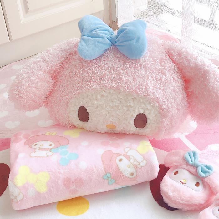 マイメロディ抱き枕大クッション布団毛布2 in 1プリンセスルームベッドヘッド背もたれクッション寝室宿舎プレゼント