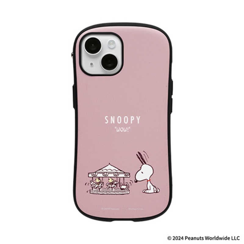 HAMEE　［iPhone 15/14/13専用］PEANUTS/ピーナッツ iFace First Class MagSynq KUSUMI ケース くすみピンク/回転木馬　41-986516