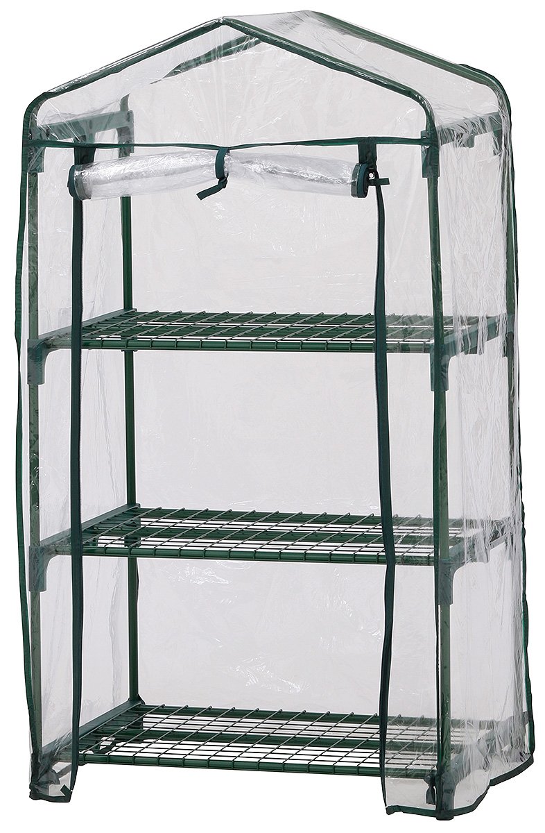 タカショー ビニー ルハウス ビニー ル温室 ３段 幅69cm×奥行49cm×高さ126cm グリーン 園芸 防寒カバー 植物 育苗 簡単組立 スチール 塩化ビニル樹脂 ポリプロピレン GRH-N02